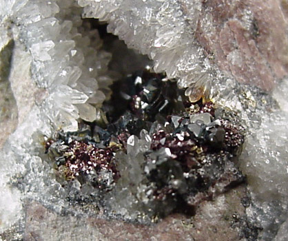 Sphalerite, Pyrite, Hematite, Galena from Creede, Colorado