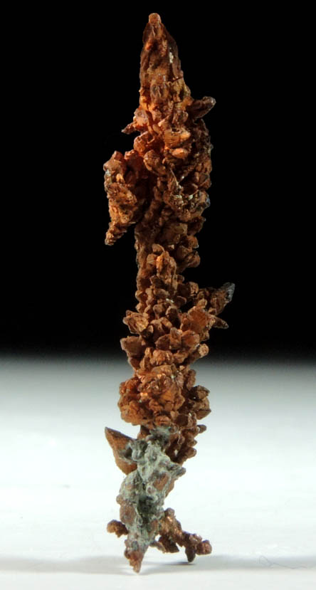 Copper (rare twisted native copper crystals) from Itauz Mine, Karaganda Oblast', Kazakhstan