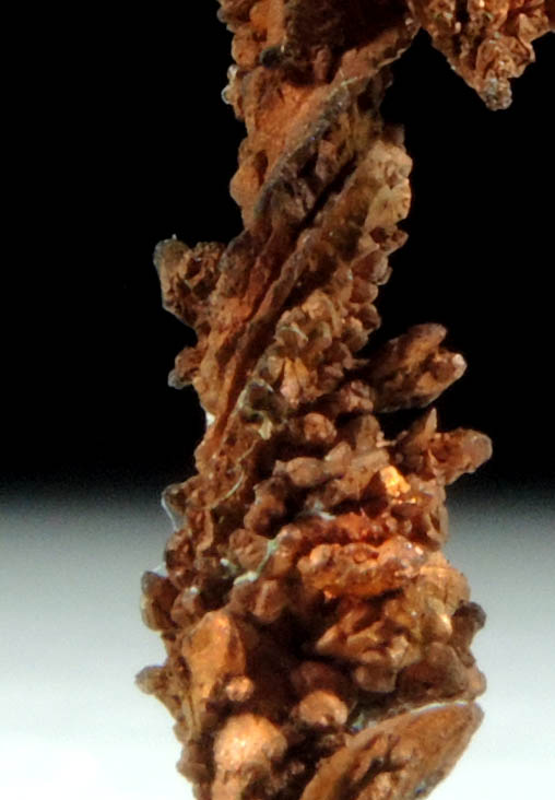 Copper (rare twisted native copper crystals) from Itauz Mine, Karaganda Oblast', Kazakhstan