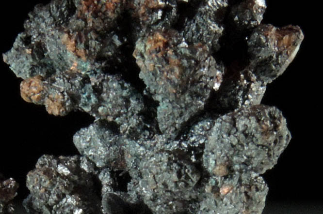 Copper (naturally crystallized native copper) with Tenorite coating from Phoenix Mine, Keweenaw Peninsula Copper District, Michigan
