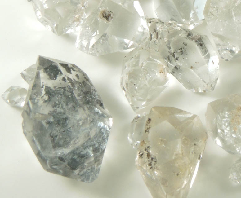 Quartz var. Herkimer Diamonds (set of 44 crystals) from Hickory Hill Diamond Diggings, Fonda, Montgomery County, New York