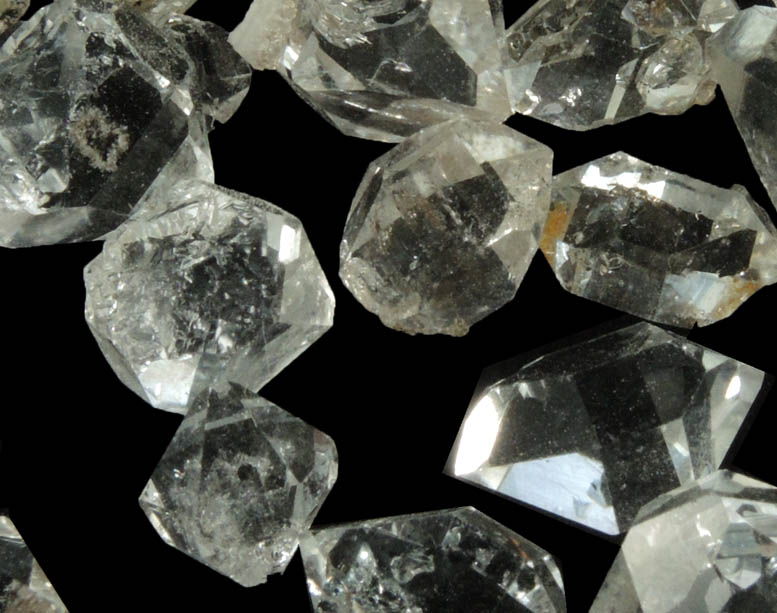 Quartz var. Herkimer Diamonds (set of 44 crystals) from Hickory Hill Diamond Diggings, Fonda, Montgomery County, New York