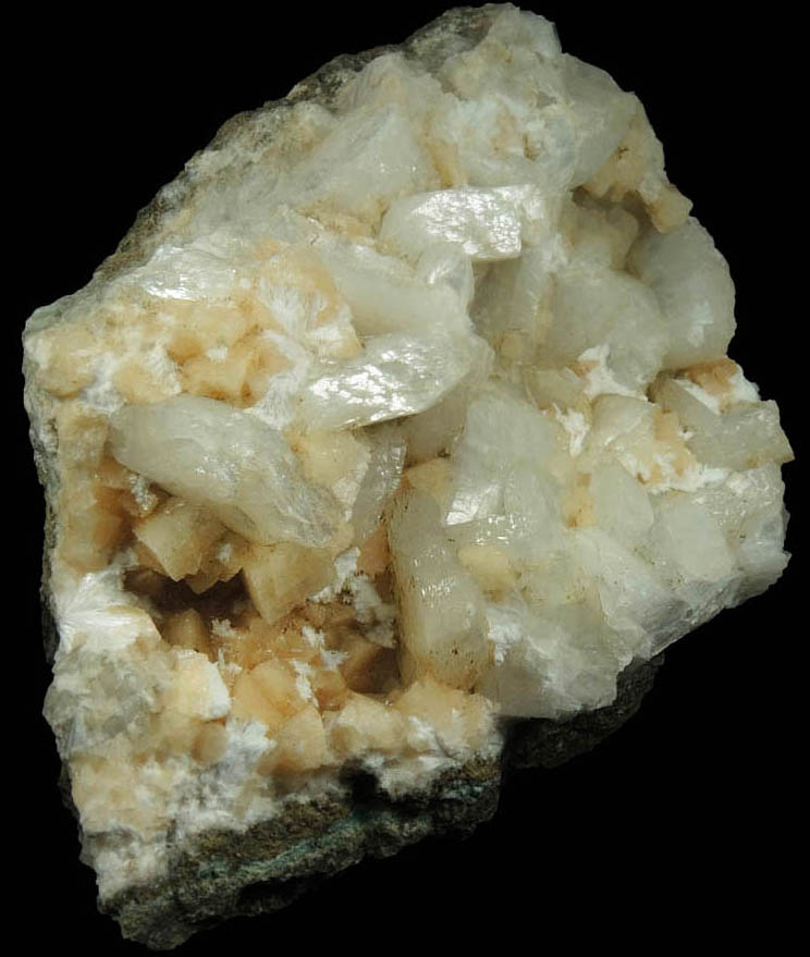 Heulandite and Chabazite with Laumontite from Prospect Park Quarry, Prospect Park, Passaic County, New Jersey