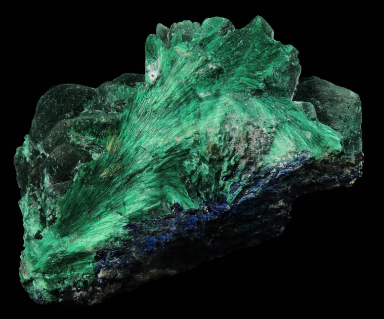 Malachite pseudomorphs after Azurite from Milpillas Mine, Cuitaca, Sonora, Mexico