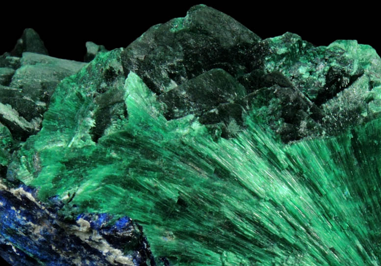 Malachite pseudomorphs after Azurite from Milpillas Mine, Cuitaca, Sonora, Mexico