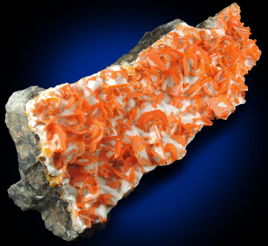 Wulfenite from Jianshan Mine, Kuruktag Mountains, 300 km southeast of rmqi, Shanshan County, Xinjiang Uygur Region, China