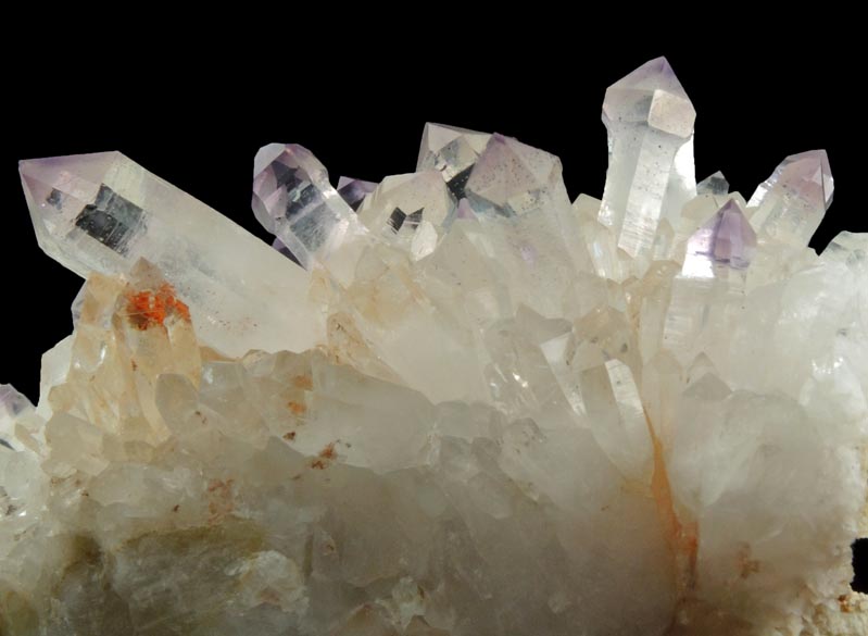 Quartz var. Amethyst (scepter-shaped crystals) from Goboboseb Mountains, 43 km west of Brandberg Mountain, Erongo region, Namibia