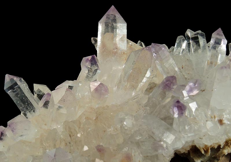 Quartz var. Amethyst (scepter-shaped crystals) from Goboboseb Mountains, 43 km west of Brandberg Mountain, Erongo region, Namibia