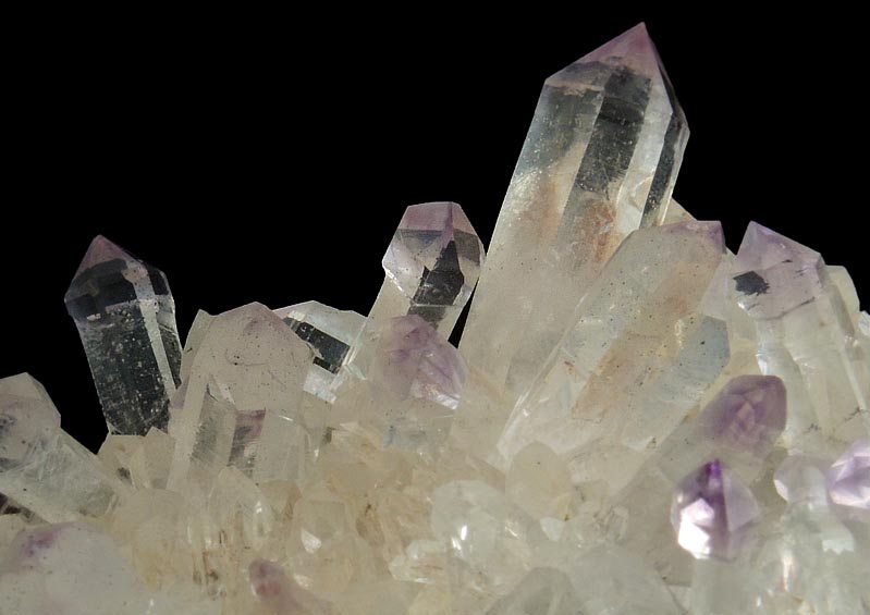 Quartz var. Amethyst (scepter-shaped crystals) from Goboboseb Mountains, 43 km west of Brandberg Mountain, Erongo region, Namibia