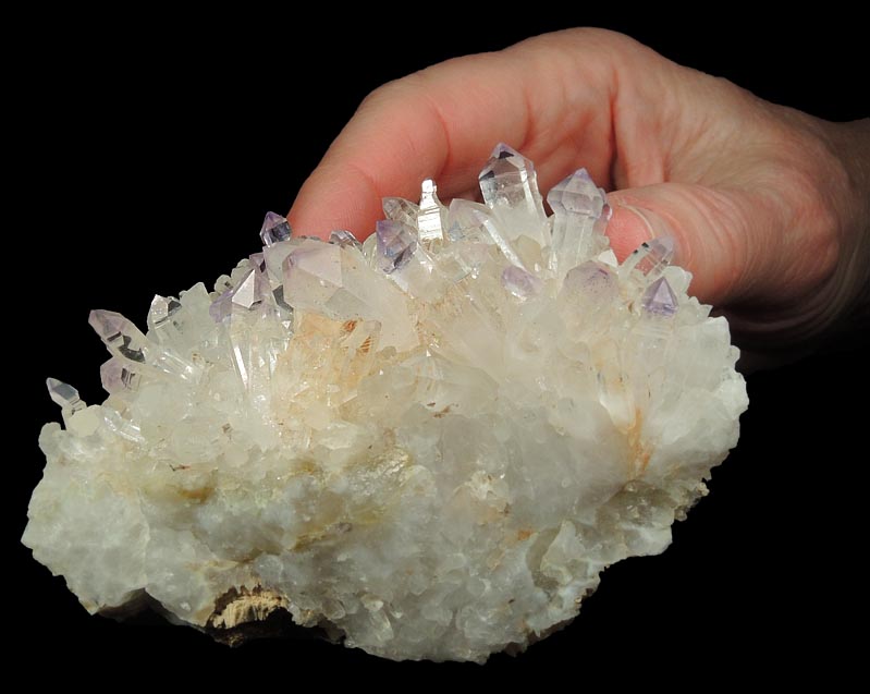 Quartz var. Amethyst (scepter-shaped crystals) from Goboboseb Mountains, 43 km west of Brandberg Mountain, Erongo region, Namibia