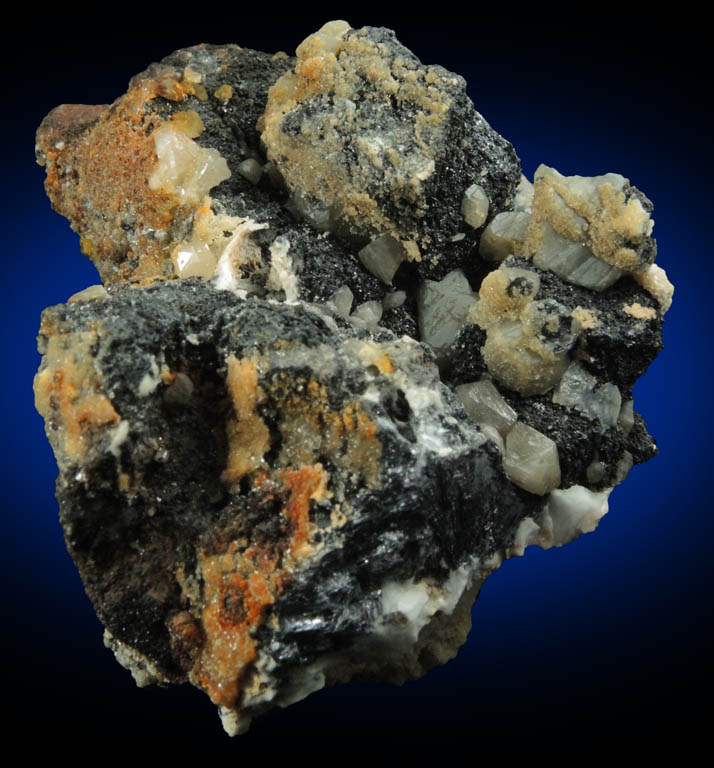 Cerussite and Descloizite over Galena from Meica District, Mount Peca, Carinthia, Slovenia