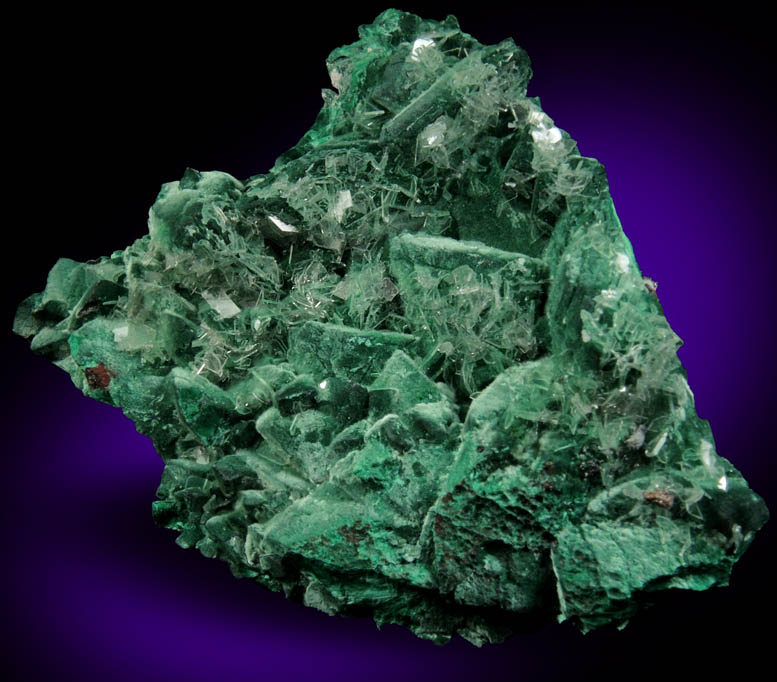 Barite on Malachite pseudomorphs after Azurite from Milpillas Mine, Cuitaca, Sonora, Mexico