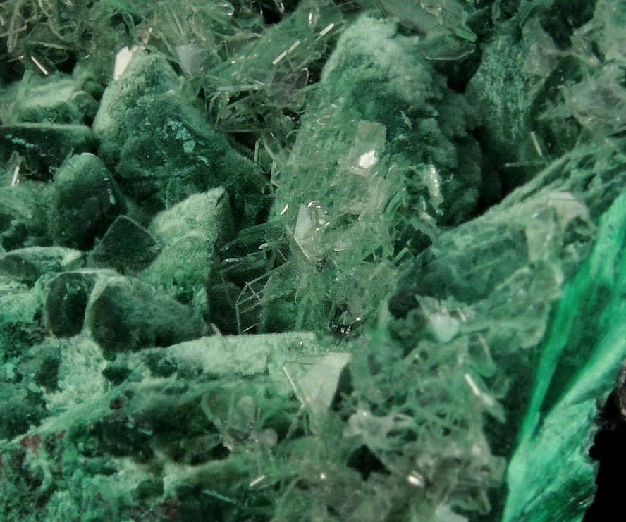 Barite on Malachite pseudomorphs after Azurite from Milpillas Mine, Cuitaca, Sonora, Mexico