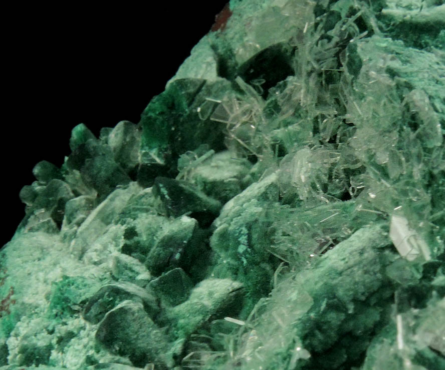 Barite on Malachite pseudomorphs after Azurite from Milpillas Mine, Cuitaca, Sonora, Mexico