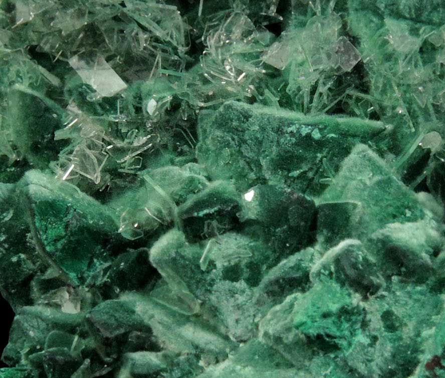 Barite on Malachite pseudomorphs after Azurite from Milpillas Mine, Cuitaca, Sonora, Mexico