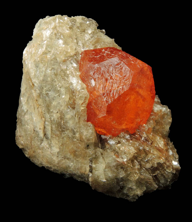 Spessartine Garnet in Muscovite from Nani, near Loliondo, Arusha, Tanzania