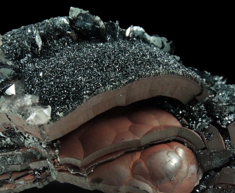 Hematite var. Specular Hematite with Quartz from Beckermet Mine, Egremont, Cumbria, England