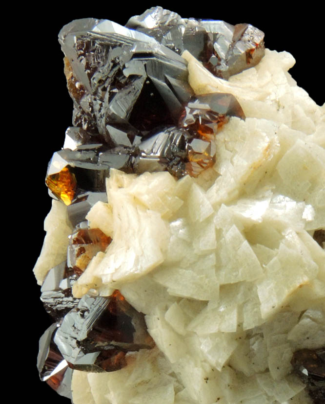 Sphalerite on Dolomite from Mina Troya, Mutiloa, 19 km southwest of San Sebastin, Pais Vasco, Spain