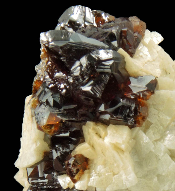 Sphalerite on Dolomite from Mina Troya, Mutiloa, 19 km southwest of San Sebastin, Pais Vasco, Spain