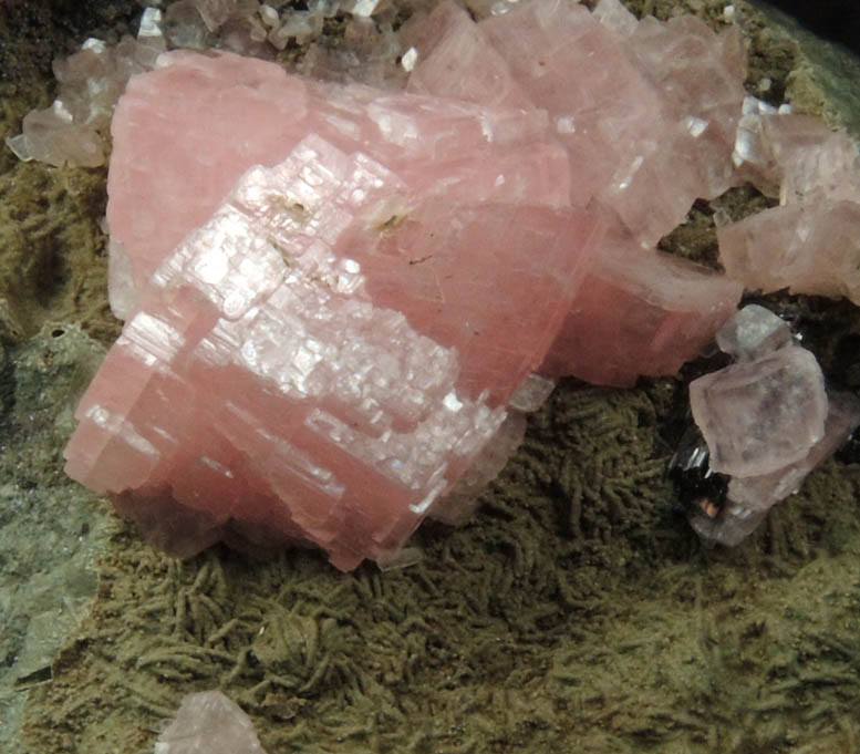 Rhodochrosite with minor Pyrite from Santa Eulalia District, Aquiles Serdn, Chihuahua, Mexico