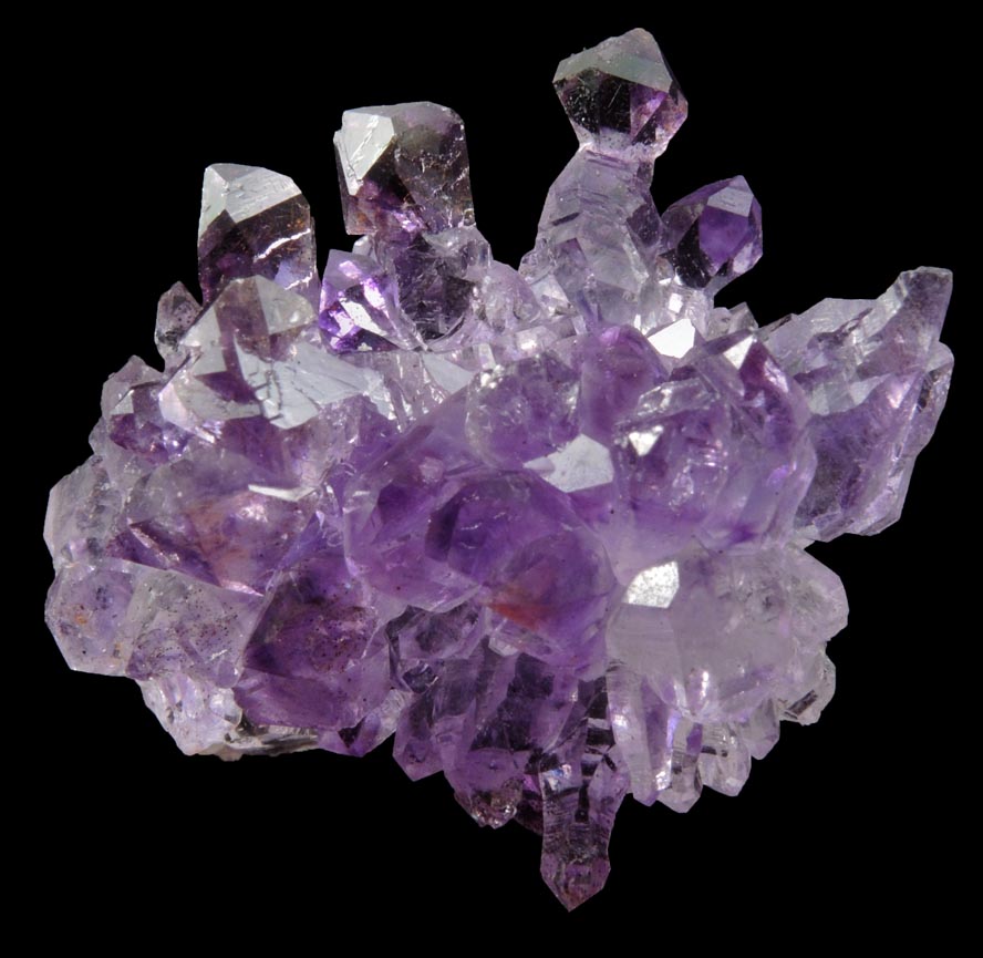 Quartz var. Amethyst Quartz (scepter-shaped crystals) from Karur, Tamil Nadu, India