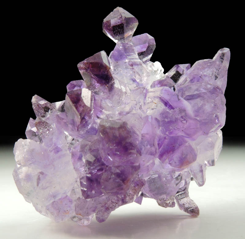 Quartz var. Amethyst Quartz (scepter-shaped crystals) from Karur, Tamil Nadu, India