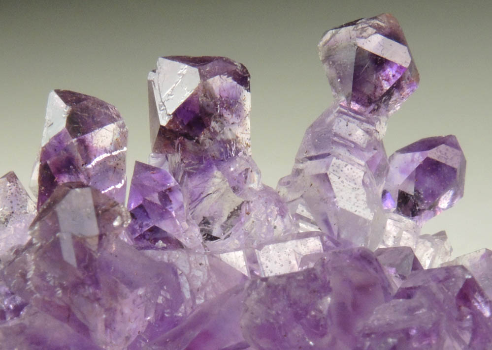 Quartz var. Amethyst Quartz (scepter-shaped crystals) from Karur, Tamil Nadu, India