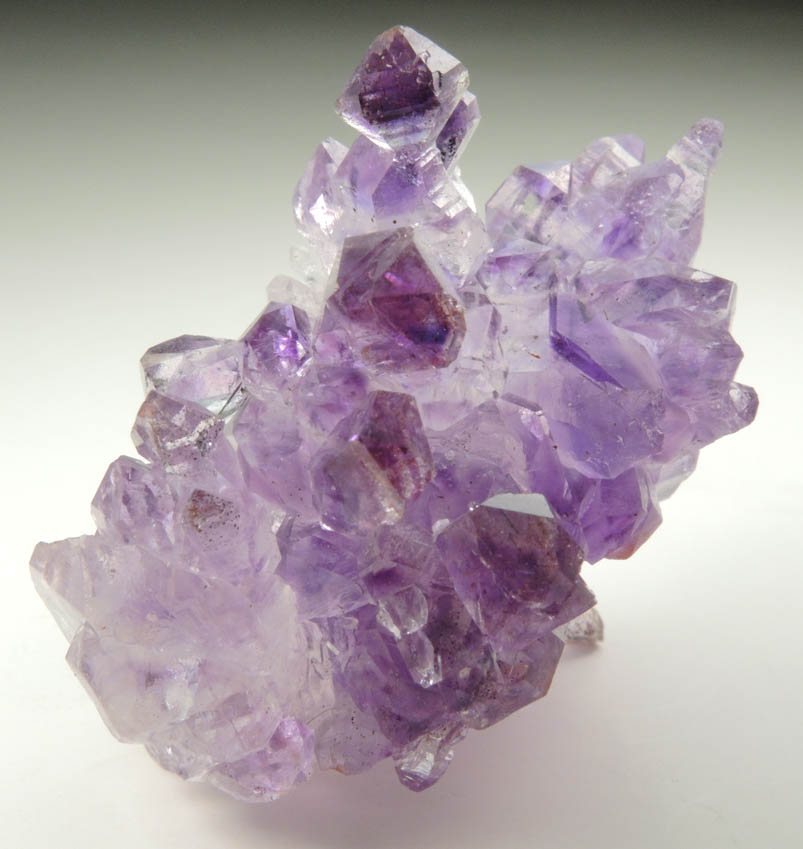 Quartz var. Amethyst Quartz (scepter-shaped crystals) from Karur, Tamil Nadu, India