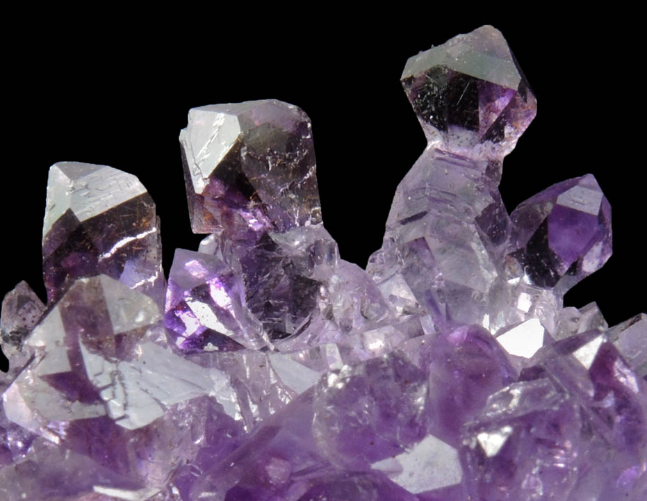 Quartz var. Amethyst Quartz (scepter-shaped crystals) from Karur, Tamil Nadu, India