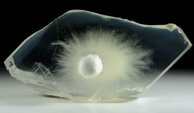 Okenite in Calcite from Jalna, Maharashtra, India