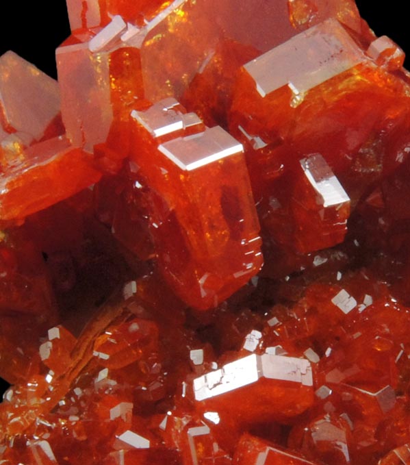 Vanadinite over Barite from Mibladen, Haute Moulouya Basin, Zeida-Aouli-Mibladen belt, Midelt Province, Morocco