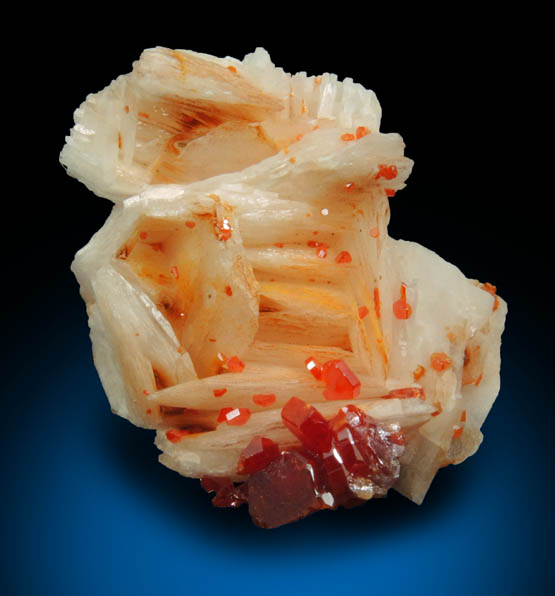 Barite with Vanadinite from Mibladen, Haute Moulouya Basin, Zeida-Aouli-Mibladen belt, Midelt Province, Morocco