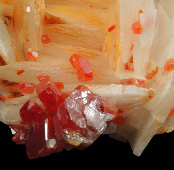 Barite with Vanadinite from Mibladen, Haute Moulouya Basin, Zeida-Aouli-Mibladen belt, Midelt Province, Morocco