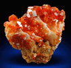 Vanadinite over Barite from Mibladen, Haute Moulouya Basin, Zeida-Aouli-Mibladen belt, Midelt Province, Morocco