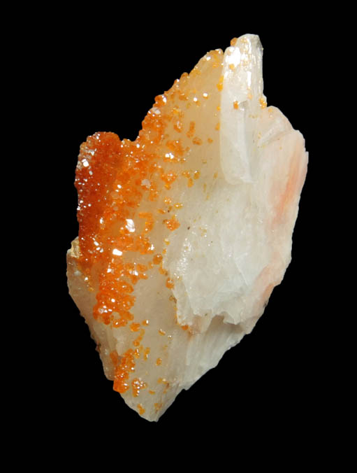 Vanadinite on Barite from Mibladen, Haute Moulouya Basin, Zeida-Aouli-Mibladen belt, Midelt Province, Morocco