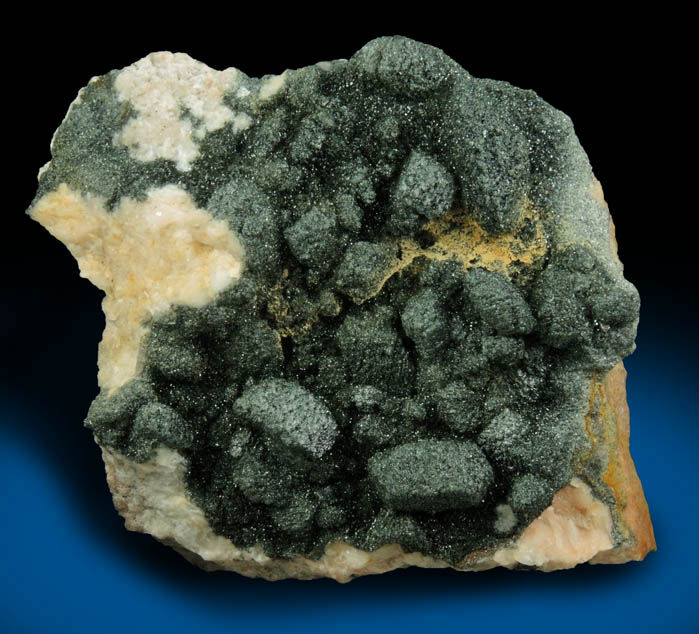 Albite (Pericline Habit) with Chlorite coating from Blue Stone Quarry, Acushnet, Bristol County, Massachusetts