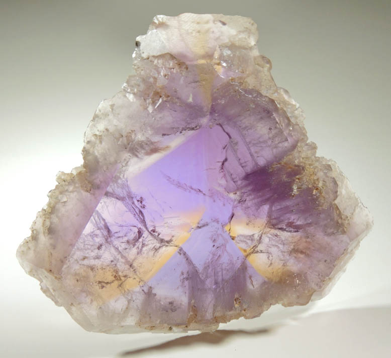 Quartz var. Ametrine (rare combination of amethyst and citrine) from Anahi Mine, La Gaiba District, Angel Sandoval Province, Santa Cruz Department, Bolivia