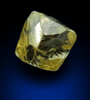 Diamond (1.36 carat gem-grade yellow octahedral uncut diamond) from Oranjemund District, southern coastal Namib Desert, Namibia