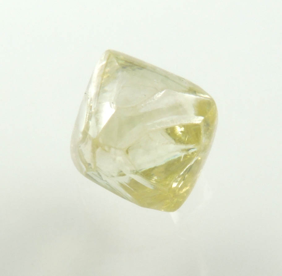 Diamond (1.36 carat gem-grade yellow octahedral uncut diamond) from Oranjemund District, southern coastal Namib Desert, Namibia