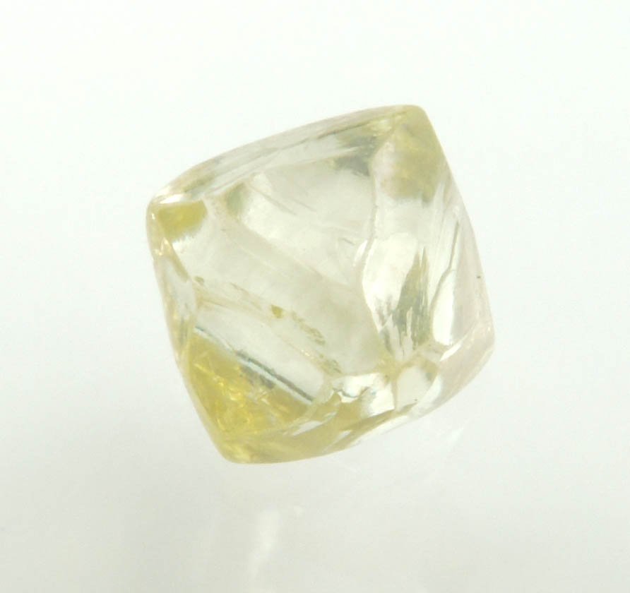 Diamond (1.36 carat gem-grade yellow octahedral uncut diamond) from Oranjemund District, southern coastal Namib Desert, Namibia