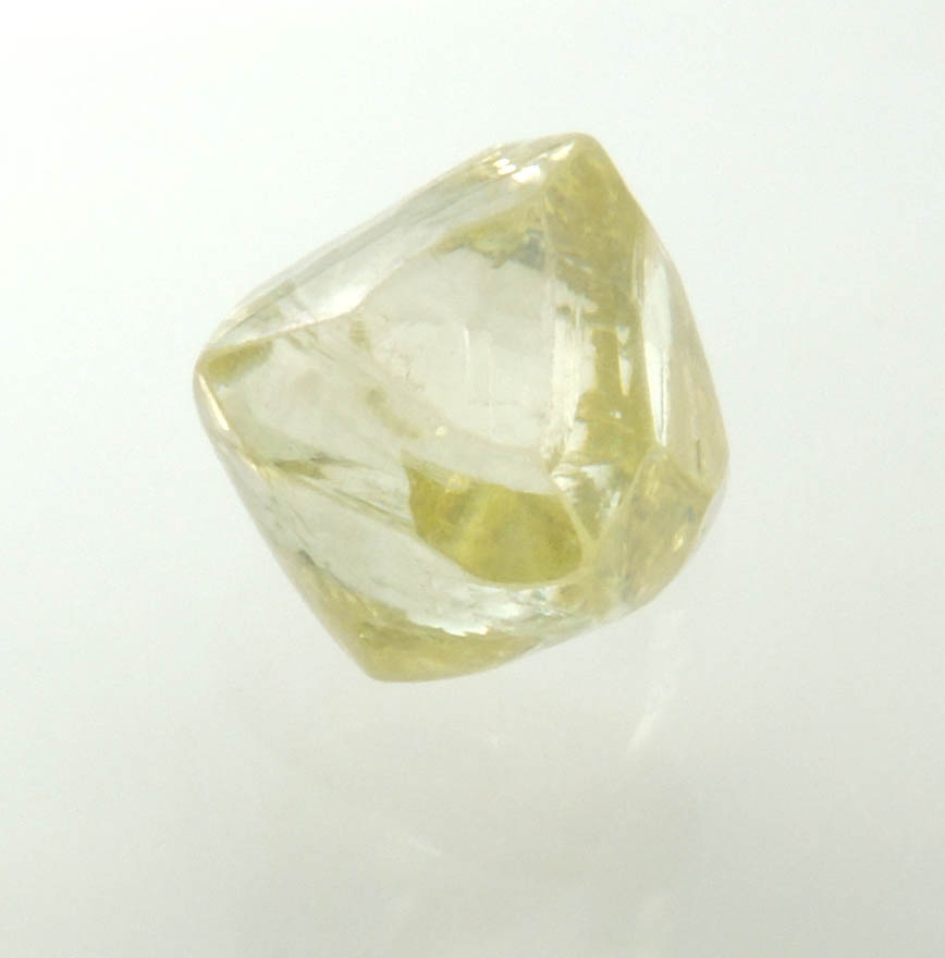 Diamond (1.36 carat gem-grade yellow octahedral uncut diamond) from Oranjemund District, southern coastal Namib Desert, Namibia