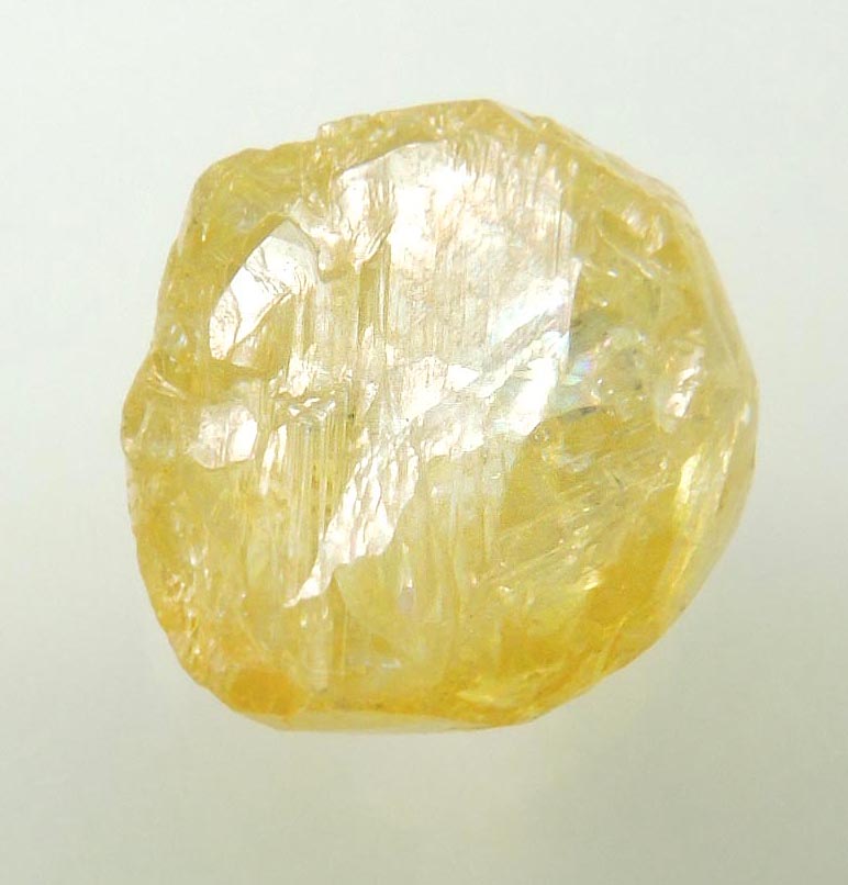 Diamond (2.57 carat fancy-yellow hemispherical uncut rough diamond) from Mbuji-Mayi, 300 km east of Tshikapa, Democratic Republic of the Congo