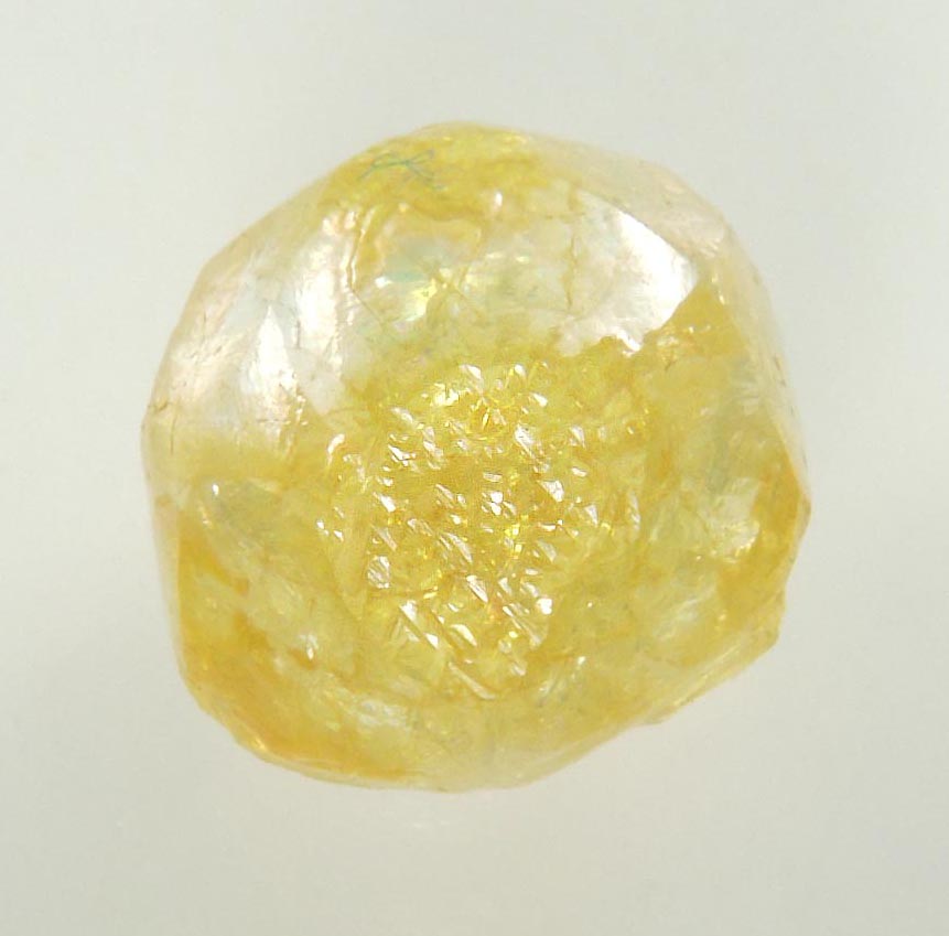 Diamond (2.57 carat fancy-yellow hemispherical uncut rough diamond) from Mbuji-Mayi, 300 km east of Tshikapa, Democratic Republic of the Congo