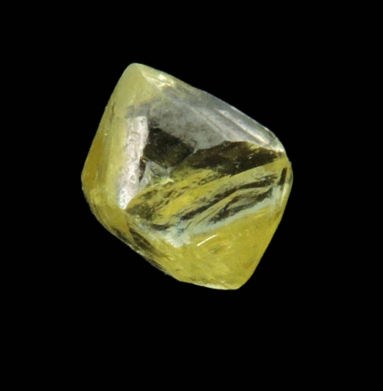 Diamond (0.90 carat gem-grade fancy-yellow octahedral crystal) from Orapa Mine, south of the Makgadikgadi Pans, Botswana