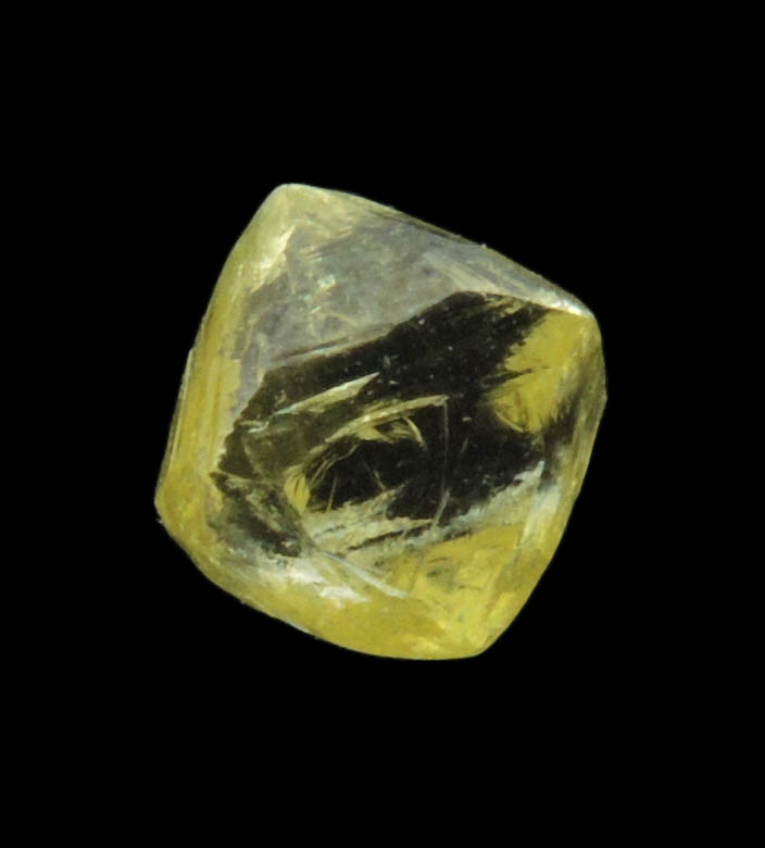 Diamond (0.90 carat gem-grade fancy-yellow octahedral crystal) from Orapa Mine, south of the Makgadikgadi Pans, Botswana