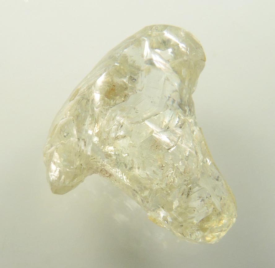 Diamond (10.25 carat yellow-gray T-shaped uncut diamond) from Northern Cape Province, South Africa