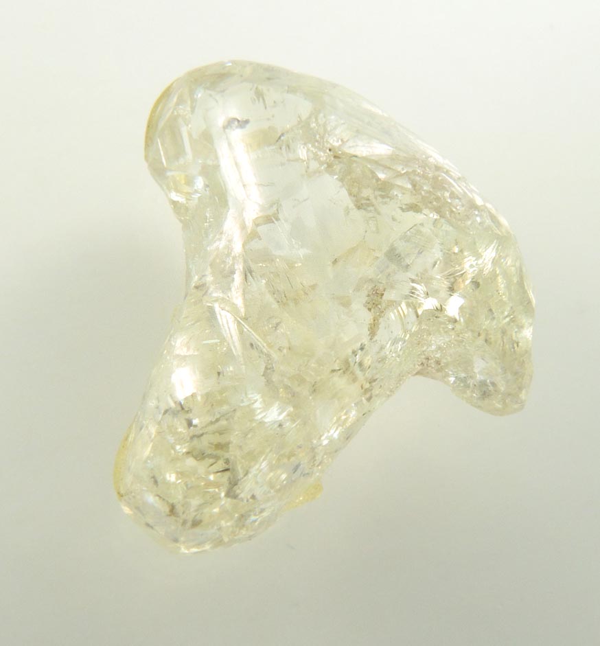 Diamond (10.25 carat yellow-gray T-shaped uncut diamond) from Northern Cape Province, South Africa