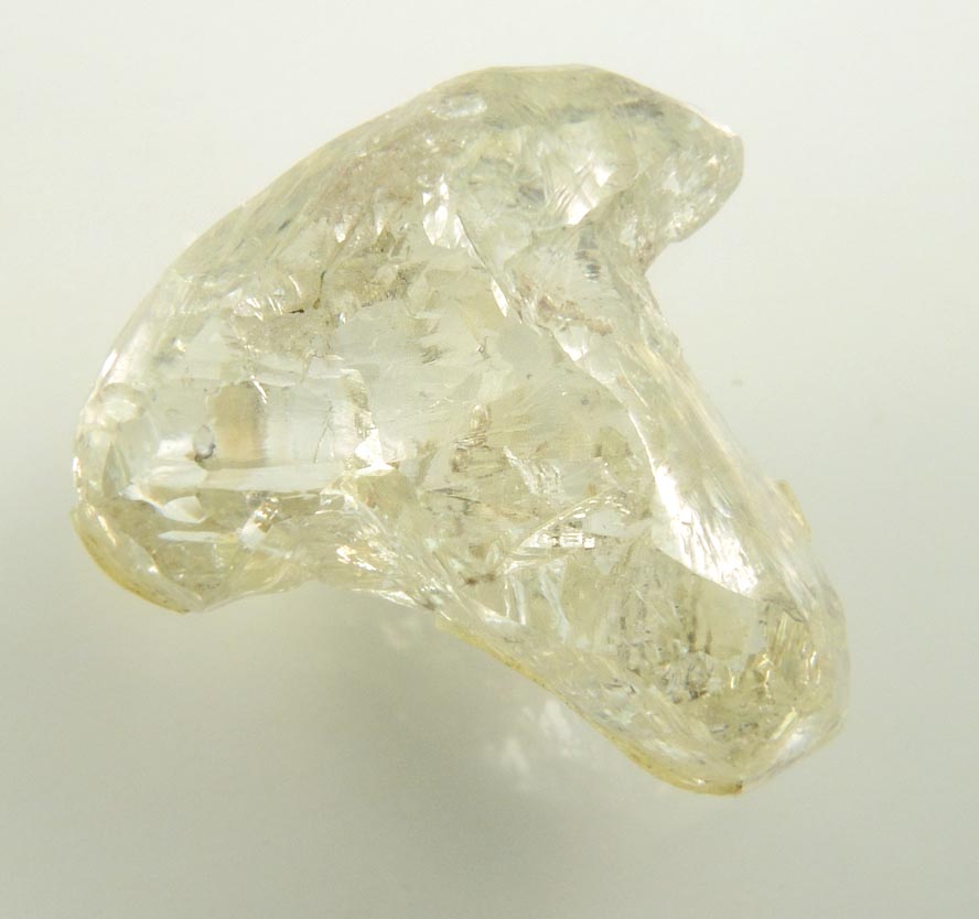 Diamond (10.25 carat yellow-gray T-shaped uncut diamond) from Northern Cape Province, South Africa