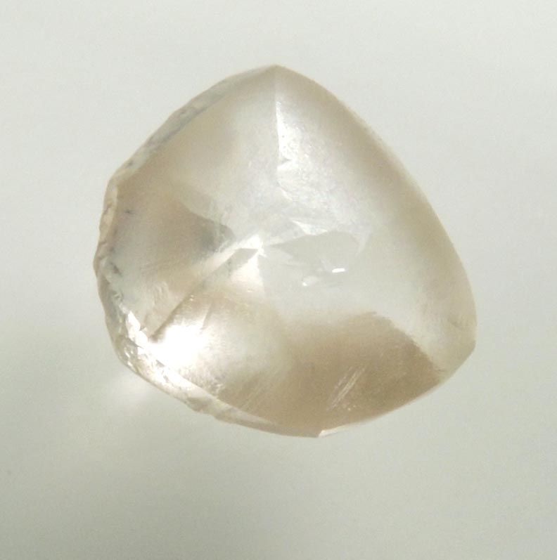 Diamond (0.97 carat pale-brown macle, twinned rough diamond) from Argyle Mine, Kimberley, Western Australia, Australia