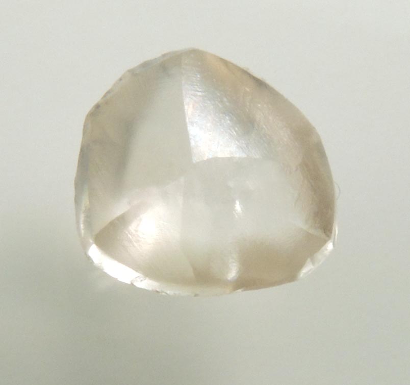 Diamond (0.97 carat pale-brown macle, twinned rough diamond) from Argyle Mine, Kimberley, Western Australia, Australia